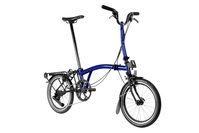 Brompton M4R P Line Urban 2024 Folding Bike - Bolt Blue Lacquer 50t-1